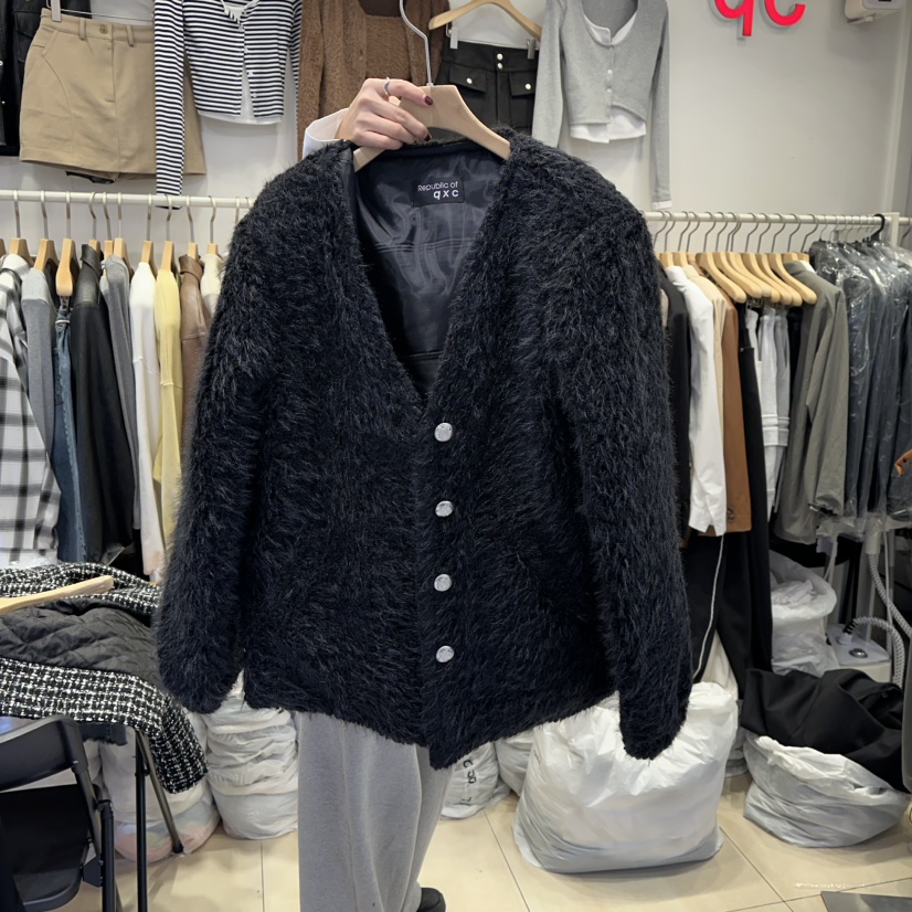 Q C韓國直郵㊣女裝新款職業人氣真品推薦休閑25秋冬短款大衣Republlc of qc短款大衣圖色3