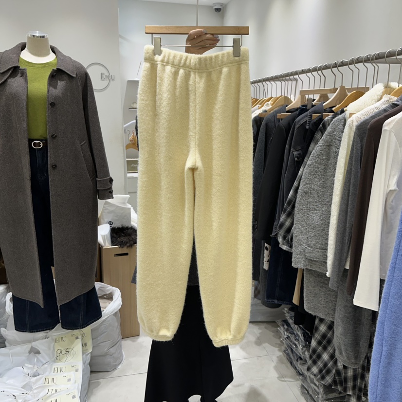 EN.U韓國直郵㊣女士新品休閑職業時尚25秋冬真品休閑褲泰迪熊EN.U休閑褲