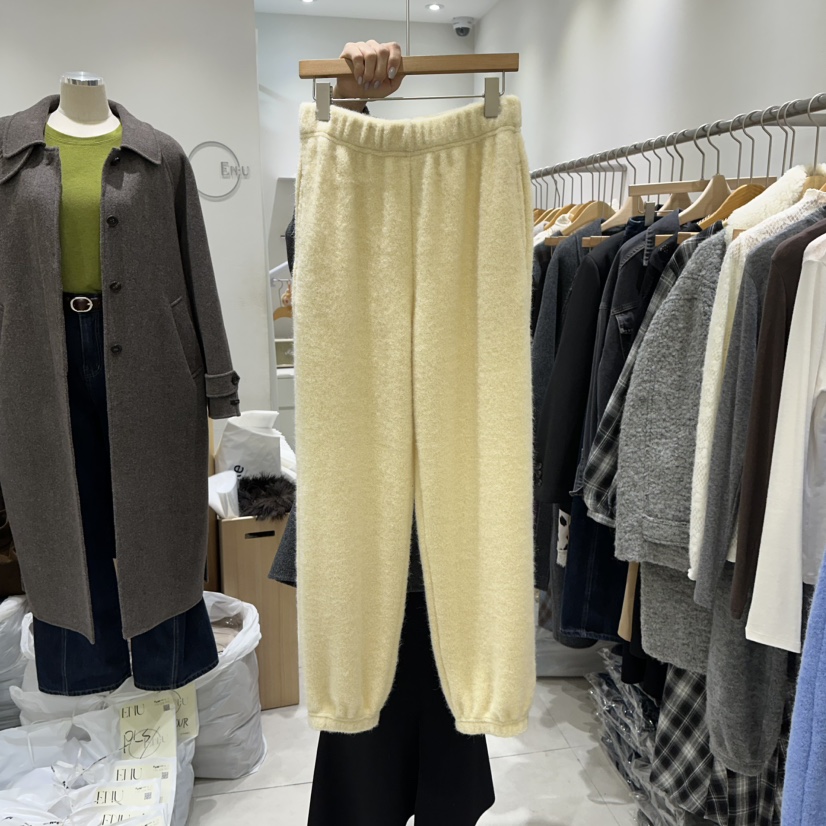 EN.U韓國直郵㊣女士新品休閑職業時尚25秋冬真品休閑褲泰迪熊EN.U休閑褲圖色1