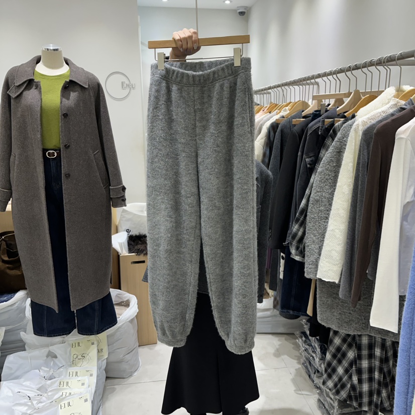 EN.U韓國直郵㊣女士新品休閑職業時尚25秋冬真品休閑褲泰迪熊EN.U休閑褲圖色3