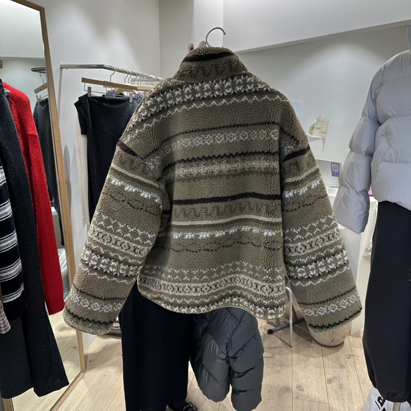 MARANT韓國代購㊣女士新品人氣熱賣真品職業25秋冬夾克毛絨拉鏈MARANT夾克