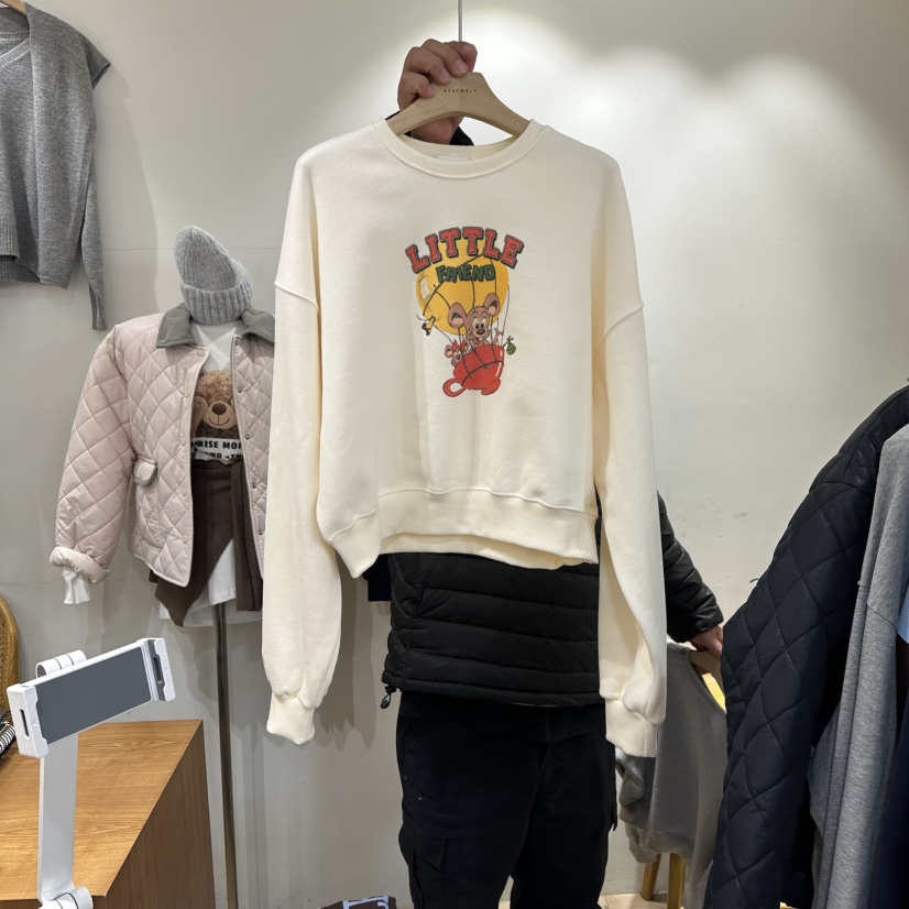 ASSEMBLY韓國代購㊣女士新品熱賣推薦真品時尚人氣衛衣加絨ASSEMBLY衛衣圖色1