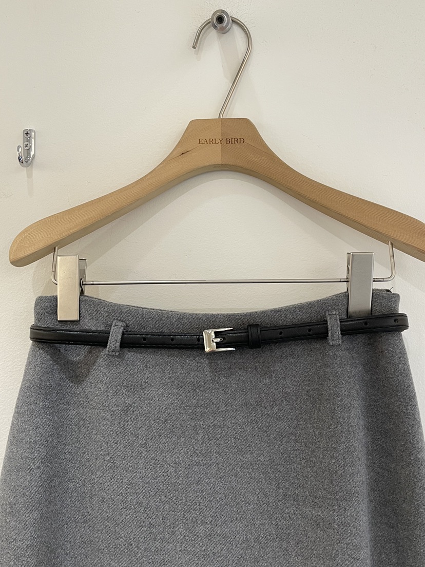 OBSESS東大門㊣實拍女裝新款25秋冬推薦熱賣長裙含腰帶羊毛OBSESS/EARLY BIRD長裙