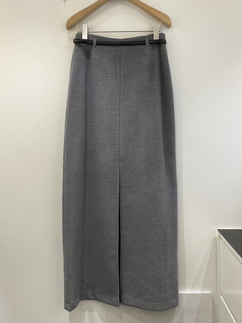 OBSESS東大門㊣實拍女裝新款25秋冬推薦熱賣長裙含腰帶羊毛OBSESS/EARLY BIRD長裙