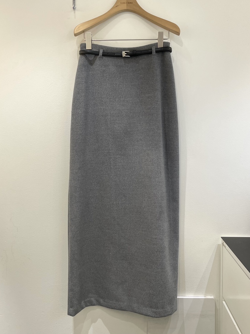 OBSESS東大門㊣實拍女裝新款25秋冬推薦熱賣長裙含腰帶羊毛OBSESS/EARLY BIRD長裙圖色1