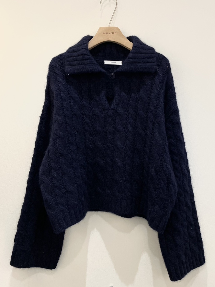 OBSESS韓國代購㊣女裝新品推薦人氣真品休閑25秋冬熱賣針織衫OBSESS/EARLY BIRD針織衫圖色3