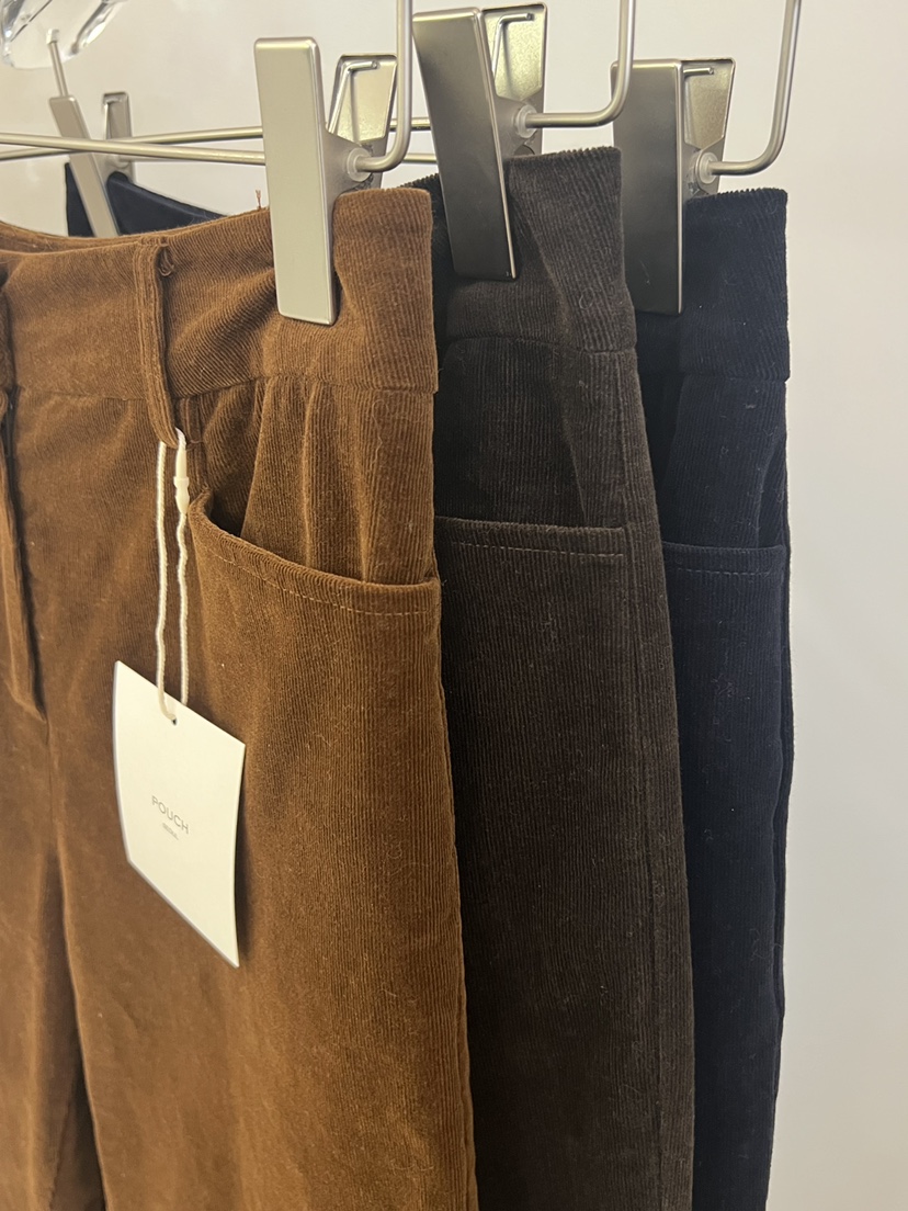 POUCH韓國直郵㊣女士新款時尚熱賣職業休閑人氣休閑褲燈芯絨POUCH休閑褲