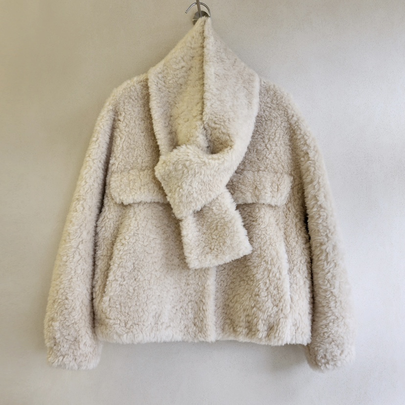 LA BLOOM東大門㊣直郵女裝新品真品推薦休閑短款大衣含圍巾La Bloom短款大衣圖色1