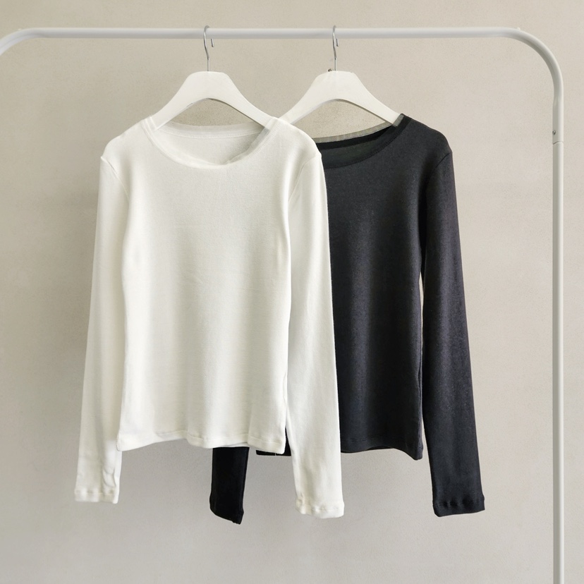 LA BLOOM東大門㊣代購女裝新品推薦25秋冬時尚長袖T恤柔軟La Bloom長袖T恤