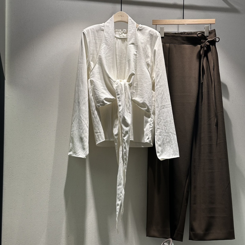 UNA/THE MAY韓國直郵㊣女士新款熱賣休閑25秋冬襯衫蕾絲衫THEMAY/UNA襯衫/蕾絲衫圖色1