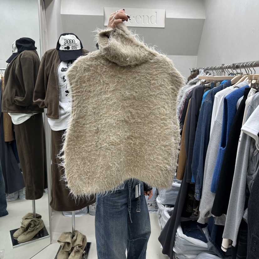 ASCEND東大門㊣代購女士新款25秋冬職業休閑時尚馬甲羊駝毛ASCEND馬甲圖色3