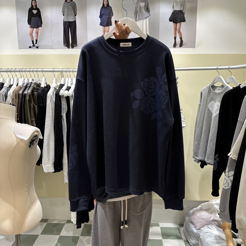 OREUM韓國直郵㊣女裝新品熱賣25秋冬真品推薦時尚職業人氣衛衣OREUM衛衣圖色2