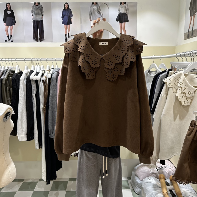 OREUM東大門㊣代購女裝新款真品職業25秋冬推薦熱賣休閑衛衣OREUM衛衣圖色2