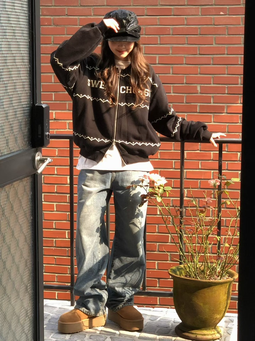 ONDO-P東大門㊣直郵女士新品人氣真品25秋冬休閑推薦職業衛衣ONDO-P衛衣