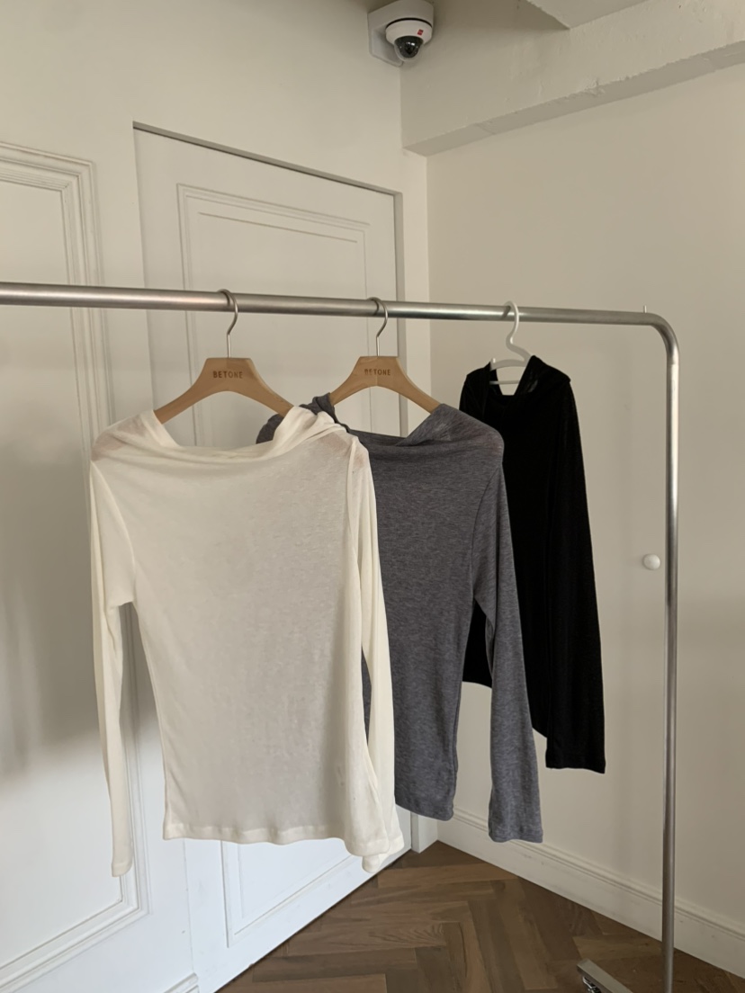 BETONE韓國直郵㊣女士新品人氣25秋冬職業真品時尚長袖T恤透明BETONE長袖T恤