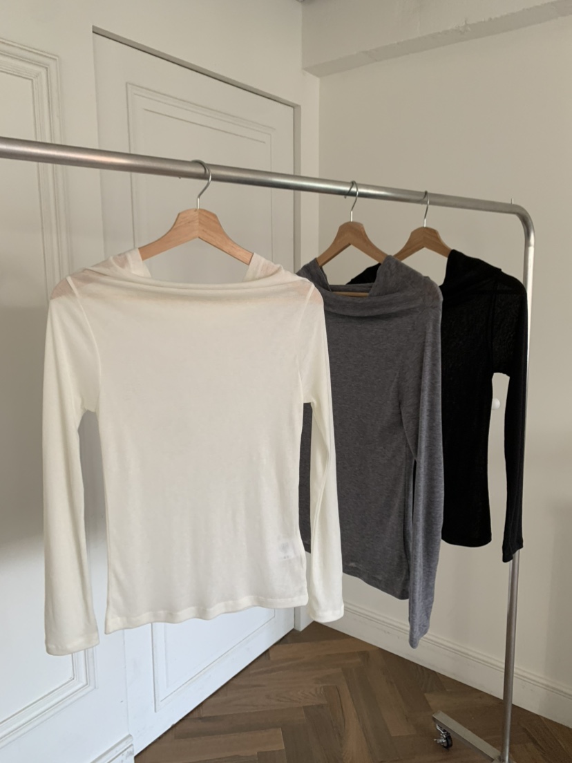 BETONE韓國直郵㊣女士新品人氣25秋冬職業真品時尚長袖T恤透明BETONE長袖T恤