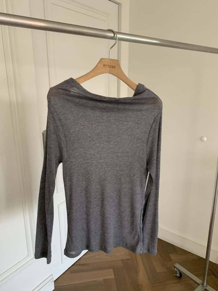 BETONE韓國直郵㊣女士新品人氣25秋冬職業真品時尚長袖T恤透明BETONE長袖T恤圖色2