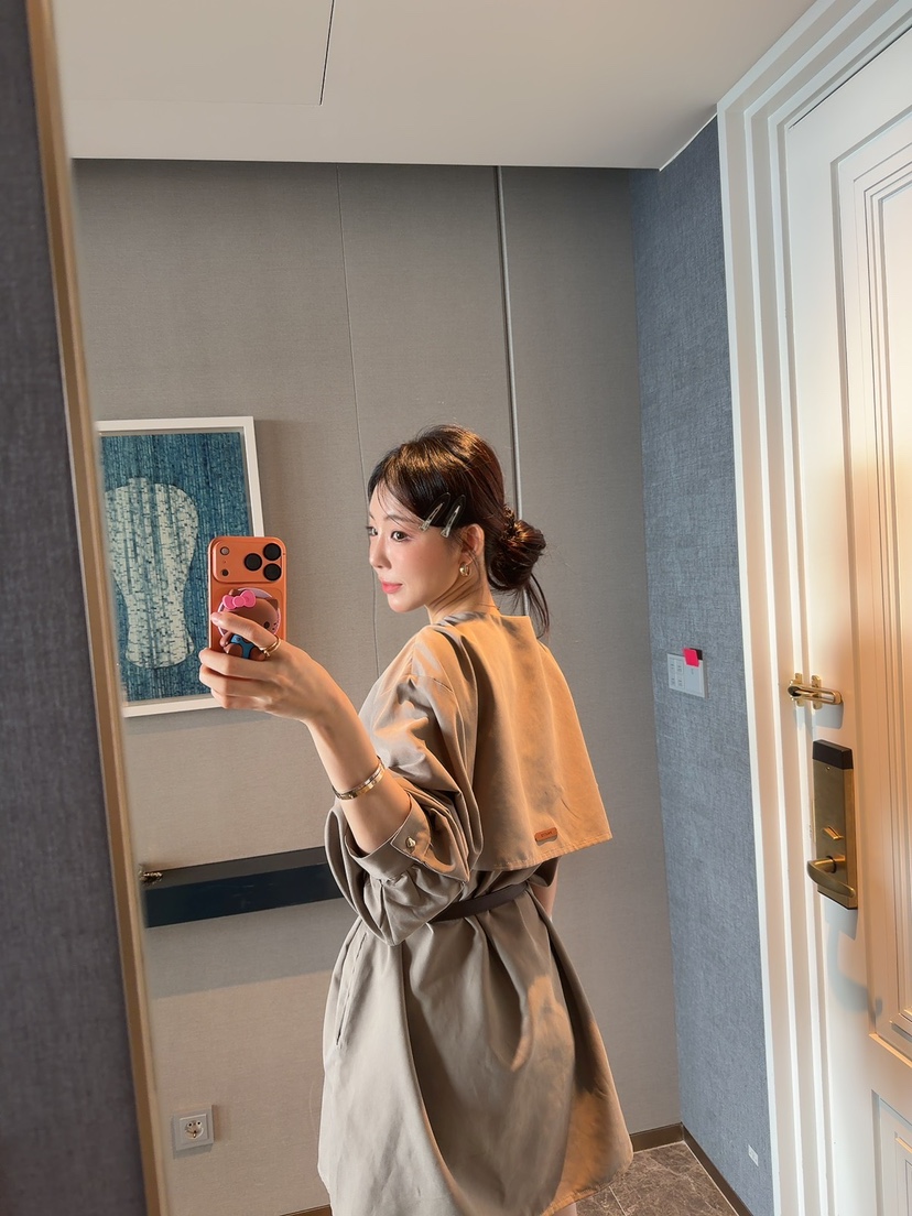 PALETTE-Q韓國代購㊣女士新品人氣休閑時尚推薦連衣裙含腰帶PALETTE連衣裙