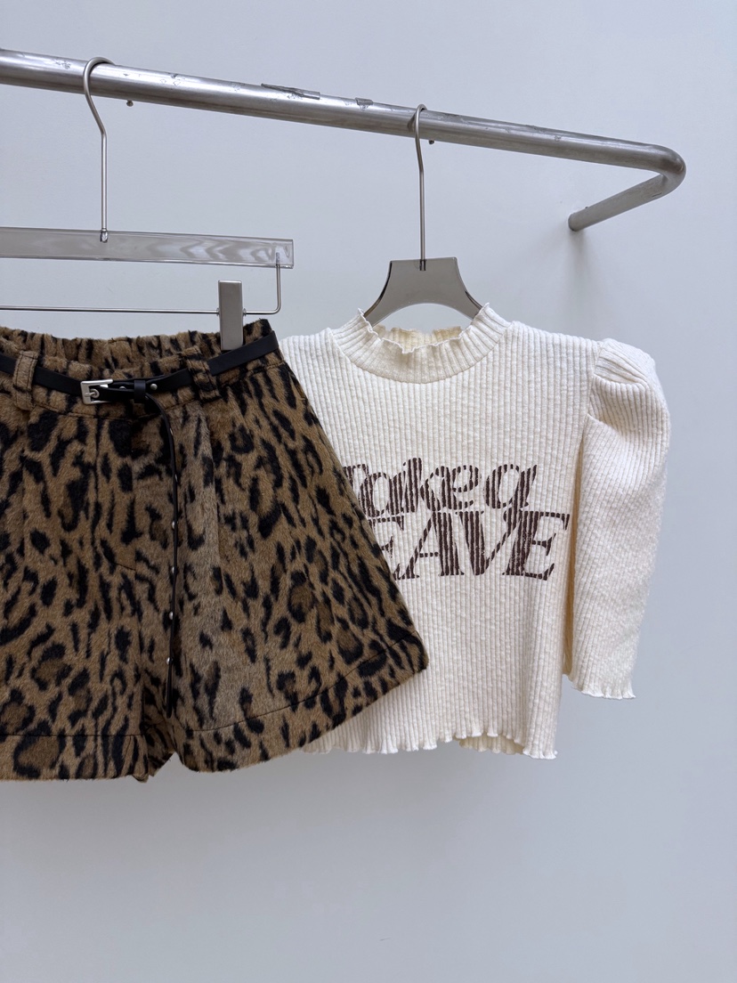 AB東大門㊣直郵女士新款25秋冬熱賣時尚短褲含腰帶羊毛套裝AB短褲