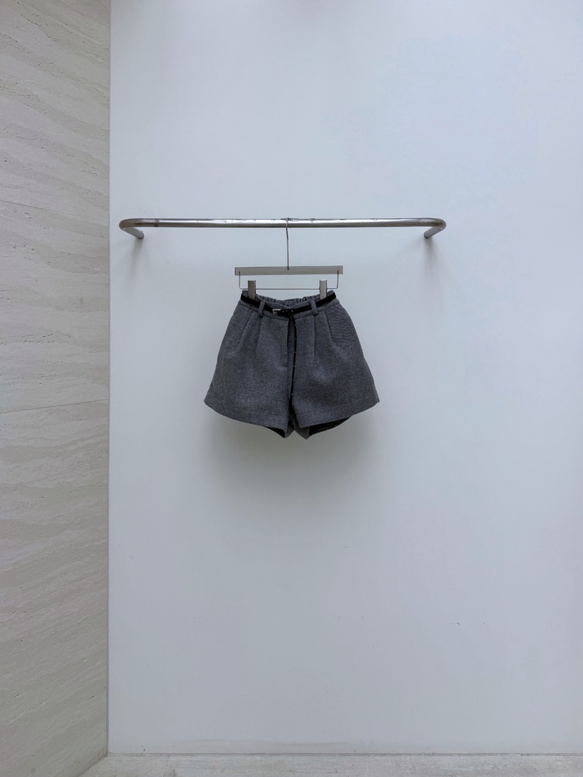 AB東大門㊣直郵女士新款25秋冬熱賣時尚短褲含腰帶羊毛套裝AB短褲圖色2