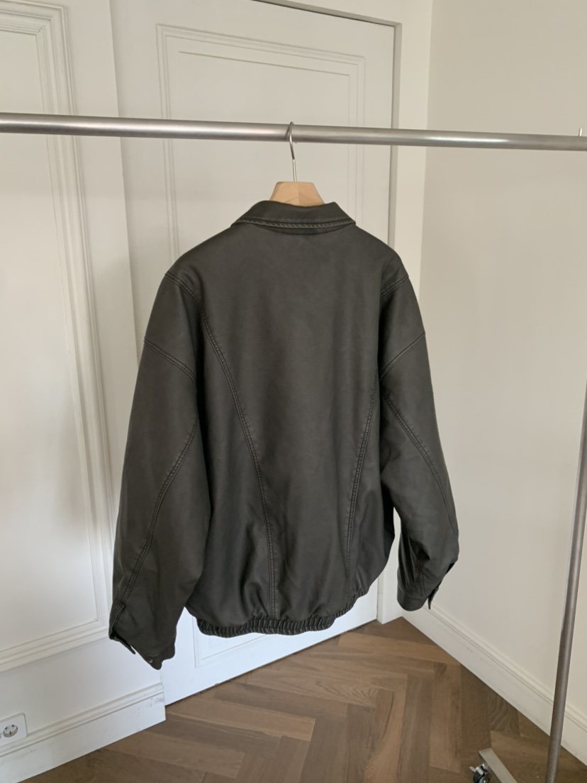 BETONE韓國直郵㊣女裝新品真品時尚25秋冬人氣夾克皮革絎縫BETONE夾克