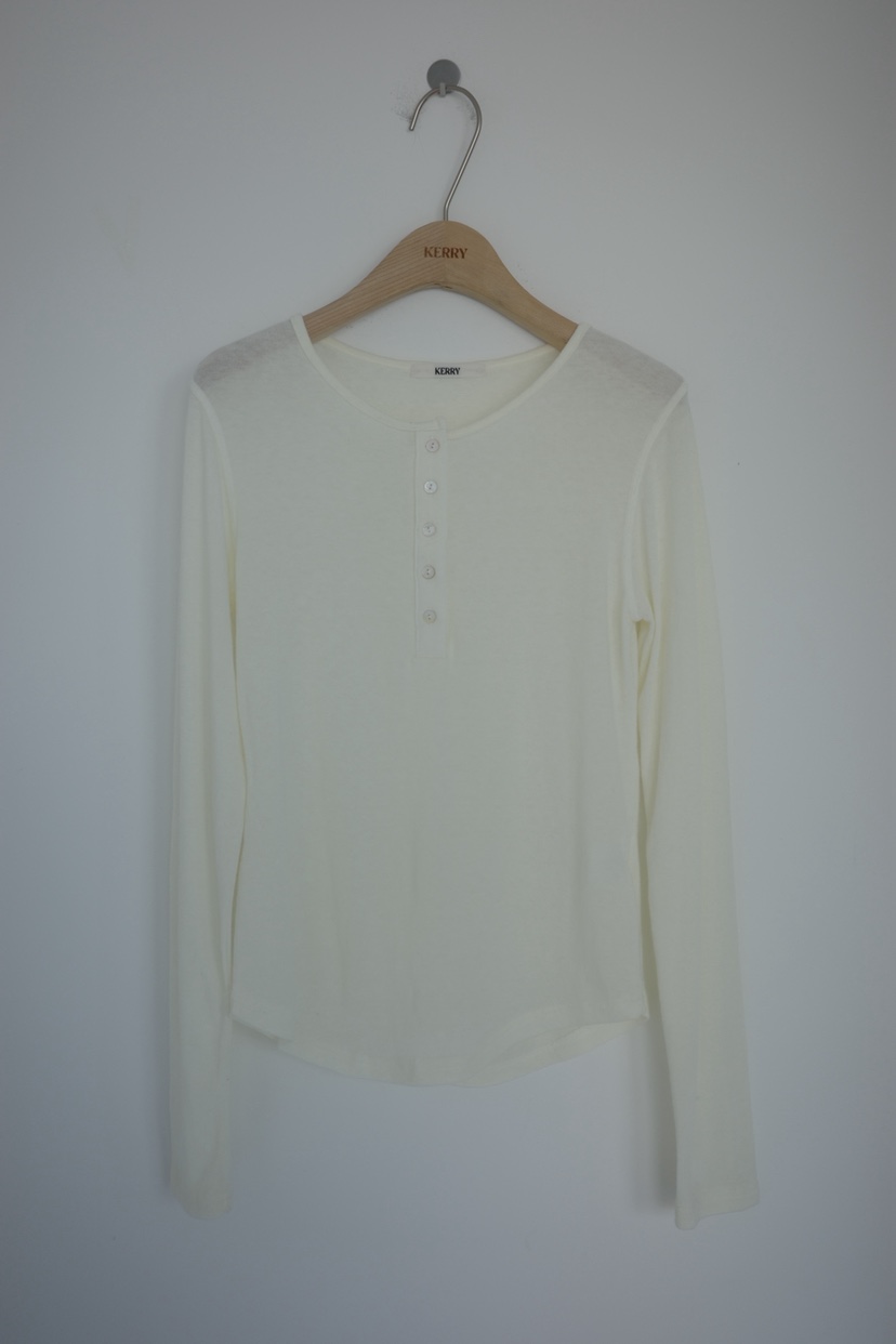 KERRY東大門㊣直郵女士新品真品熱賣長袖T恤安哥拉羊毛紐扣KERRY長袖T恤圖色1