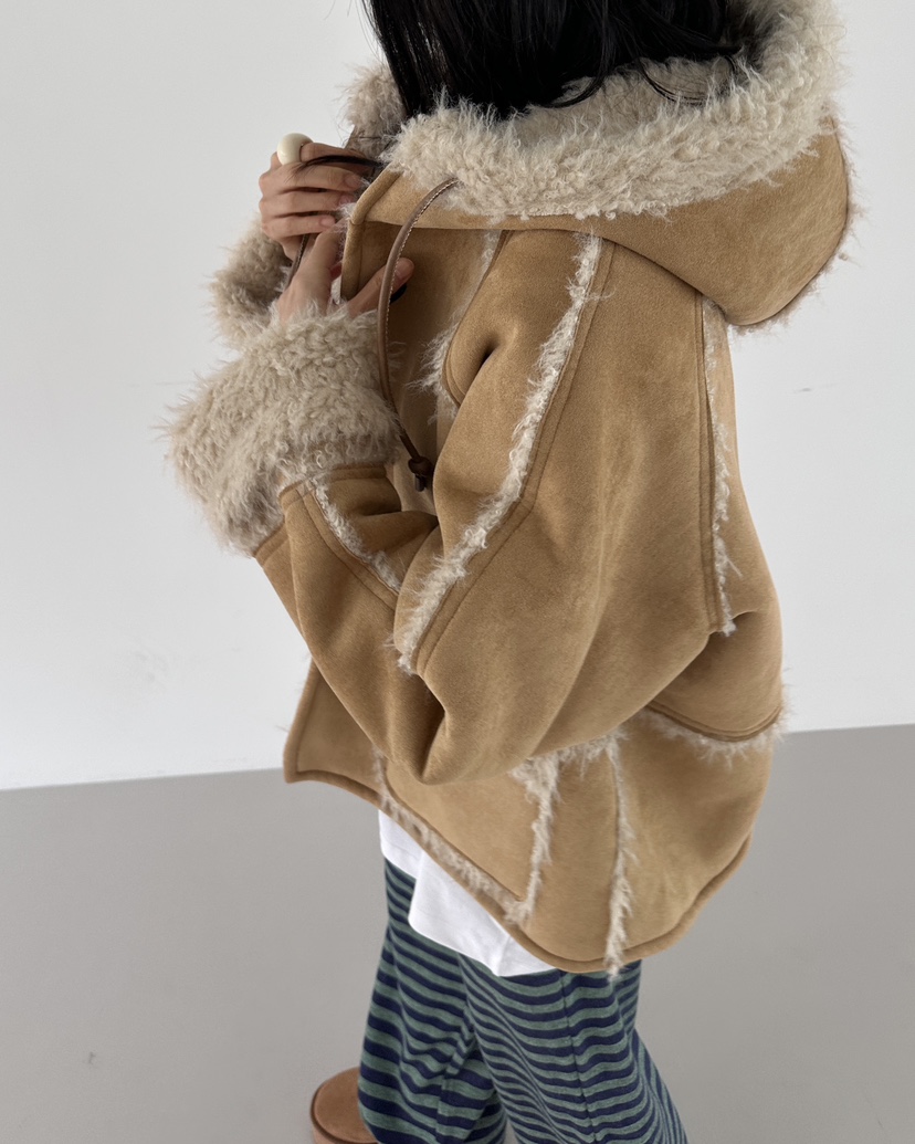 HOWDY東大門㊣實拍女裝新品時尚人氣25秋冬真品推薦短款大衣howdy短款大衣