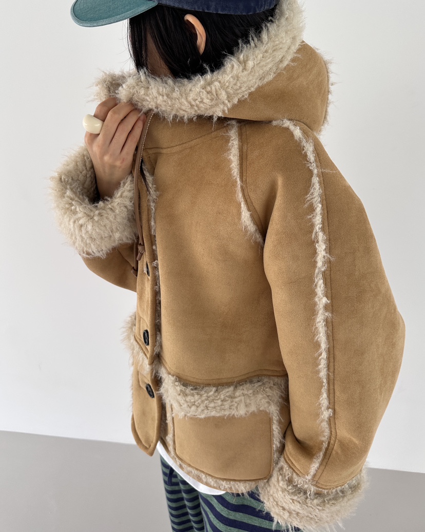 HOWDY東大門㊣實拍女裝新品時尚人氣25秋冬真品推薦短款大衣howdy短款大衣