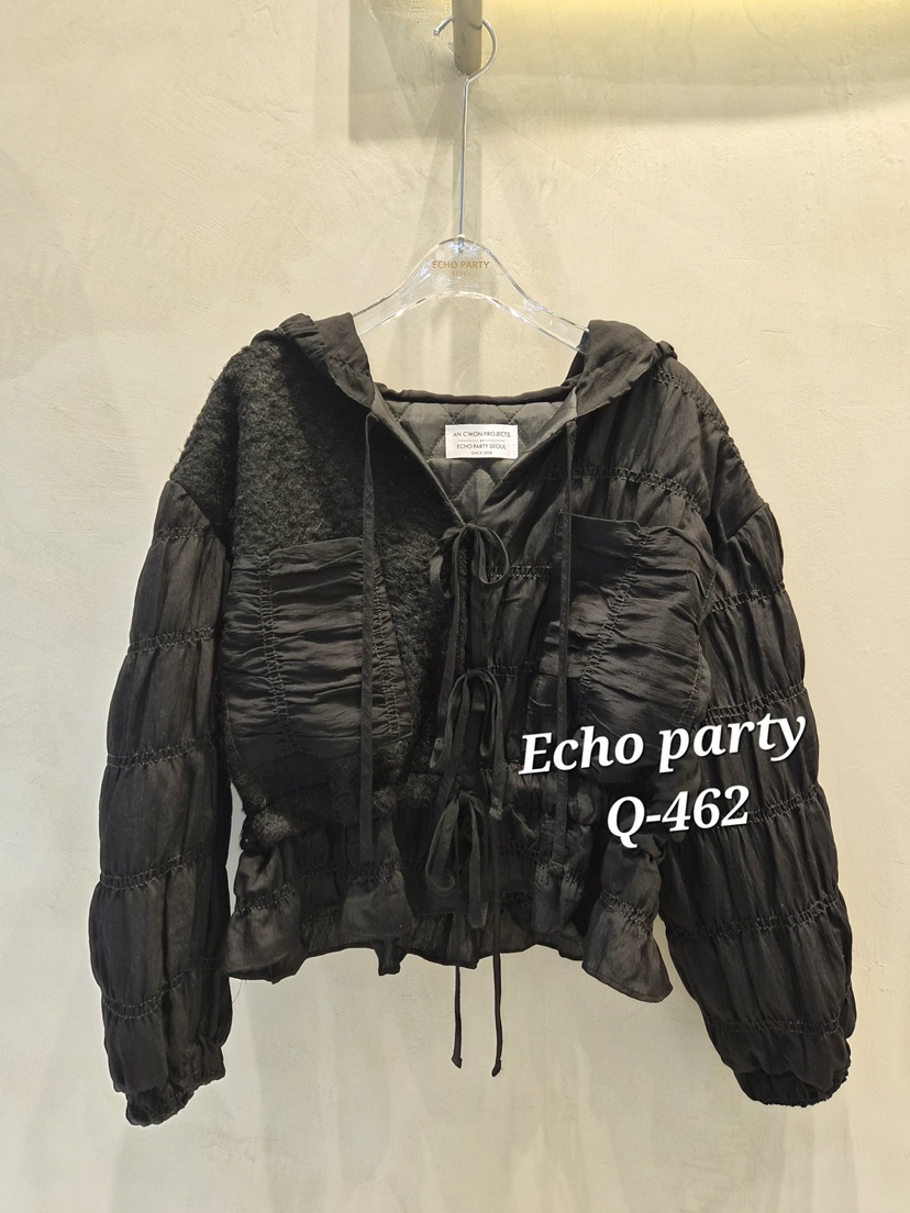 ECHOPARTY韓國代購㊣女士新款人氣時尚職業推薦休閑夾克絎縫ECHOPARTY夾克圖色1