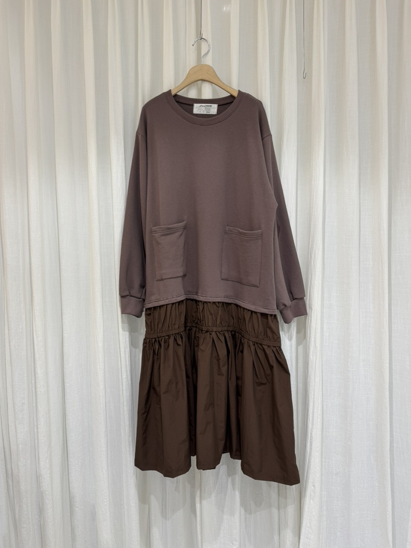 COKKIRI韓國直郵㊣女裝新款時尚人氣推薦熱賣25秋冬連衣裙褶皺COKKIRI連衣裙圖色1