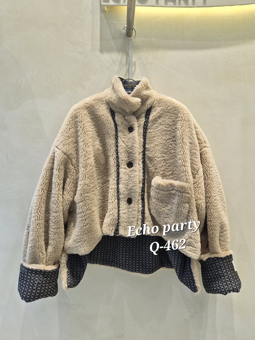 ECHOPARTY東大門㊣實拍女裝新品25秋冬休閑熱賣推薦夾克雙面ECHOPARTY夾克圖色2