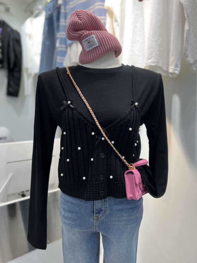 BLUE BANANA韓國代購㊣女裝新品推薦休閑25秋冬熱賣吊帶背心BLUE BANANA吊帶/背心