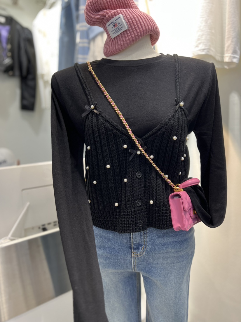 BLUE BANANA韓國代購㊣女裝新品推薦休閑25秋冬熱賣吊帶背心BLUE BANANA吊帶/背心