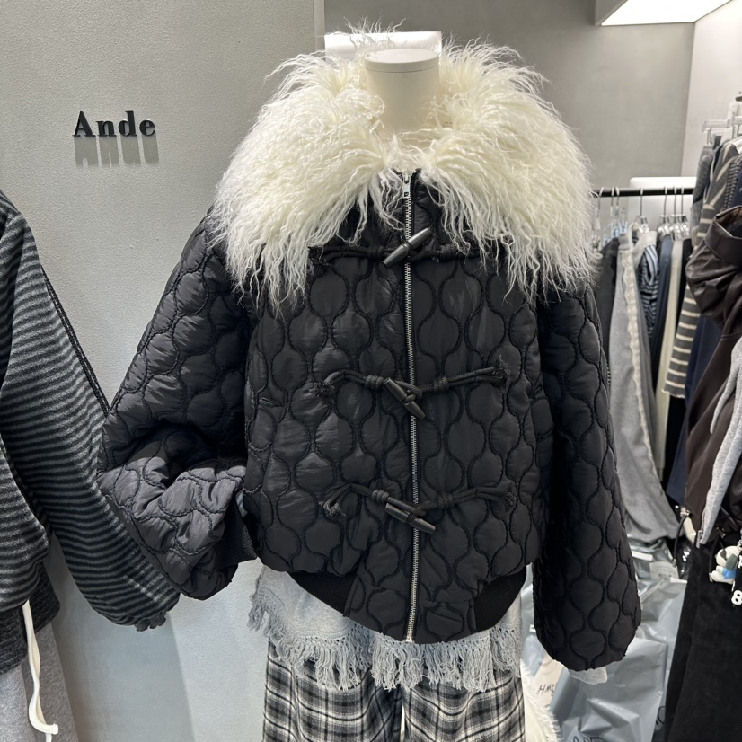 ANDE韓國代購㊣女裝新款休閑時尚人氣推薦職業熱賣短款羽絨服Ande短款羽絨服圖色2