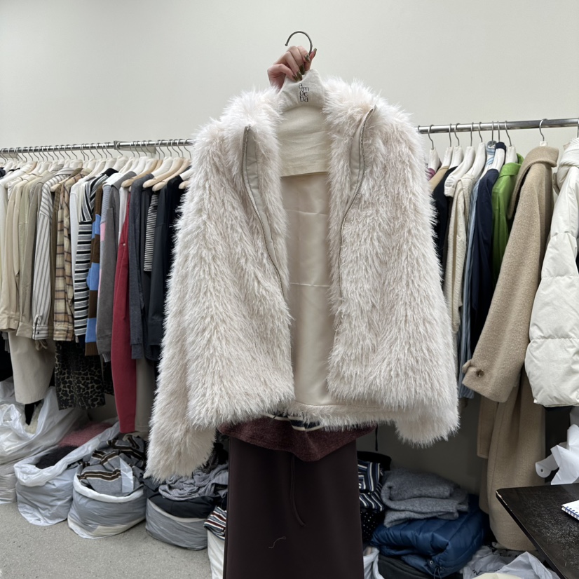 AMOEBA東大門㊣直郵女士新品職業25秋冬人氣休閑時尚短款大衣AMOEBA短款大衣圖色1