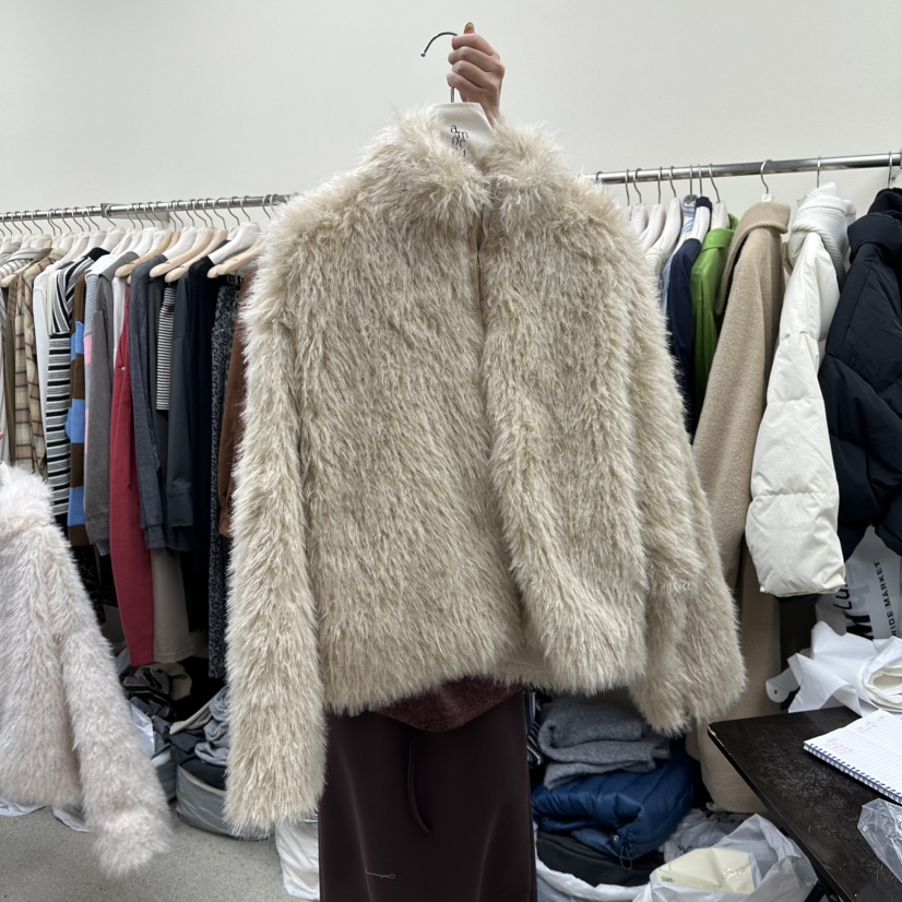 AMOEBA東大門㊣直郵女士新品職業25秋冬人氣休閑時尚短款大衣AMOEBA短款大衣圖色2