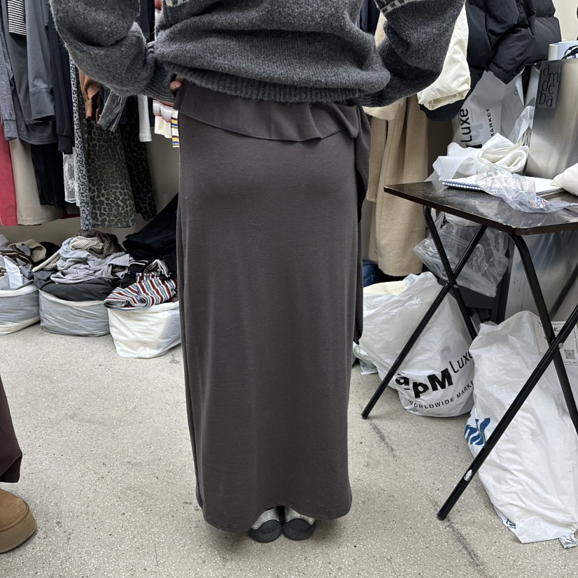 AMOEBA東大門㊣實拍女裝新品25秋冬熱賣推薦休閑時尚人氣長裙AMOEBA長裙