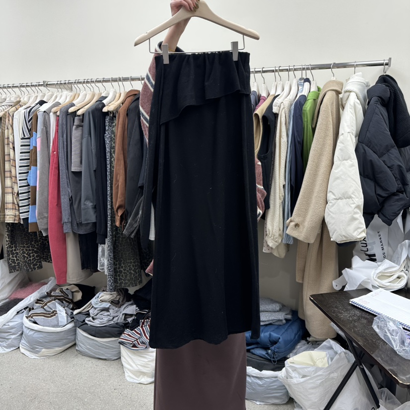 AMOEBA東大門㊣實拍女裝新品25秋冬熱賣推薦休閑時尚人氣長裙AMOEBA長裙圖色2