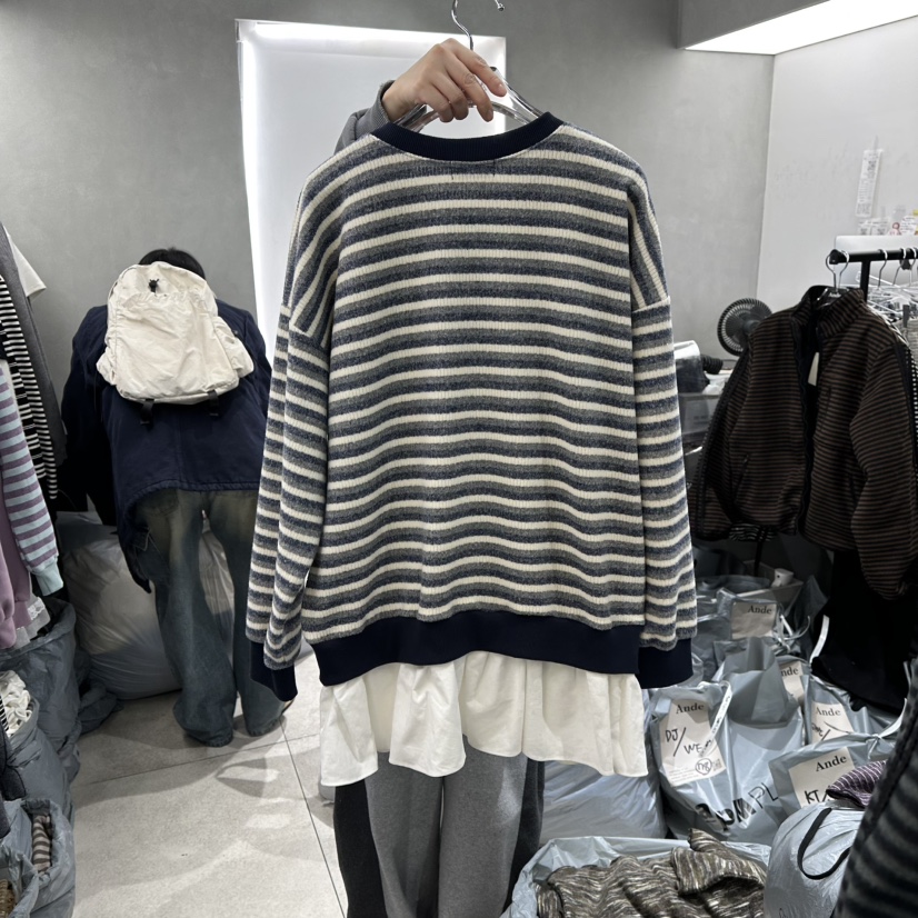 ANDE韓國代購㊣女裝新品時尚休閑推薦人氣25秋冬熱賣職業衛衣Ande衛衣