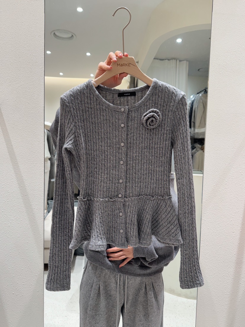 MARKE-P韓國直郵㊣女士新品熱賣職業時尚推薦針織衫套裝開衫MARKE-P針織衫圖色2