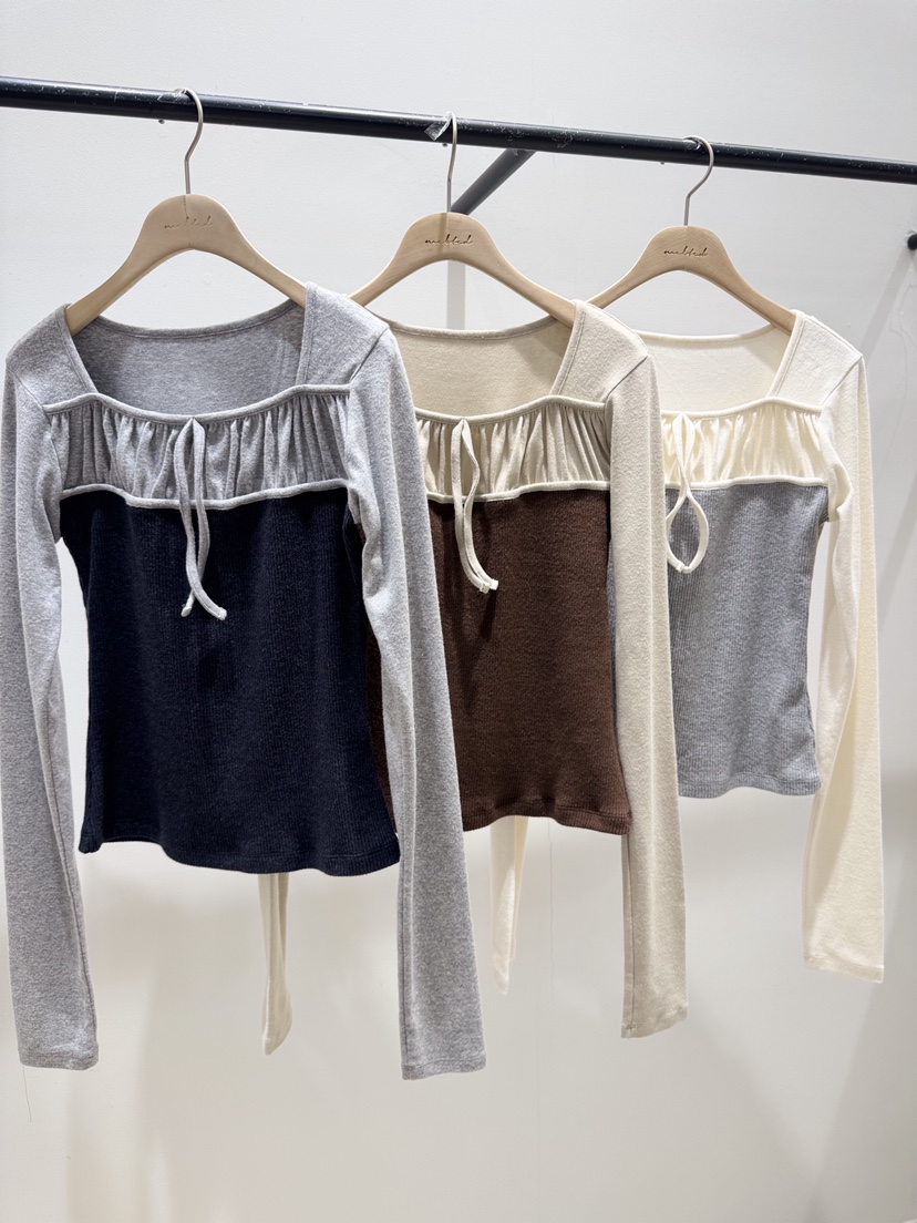 MELTED-P東大門㊣實拍女士新款時尚休閑熱賣人氣25秋冬長袖T恤MELTED-P長袖T恤