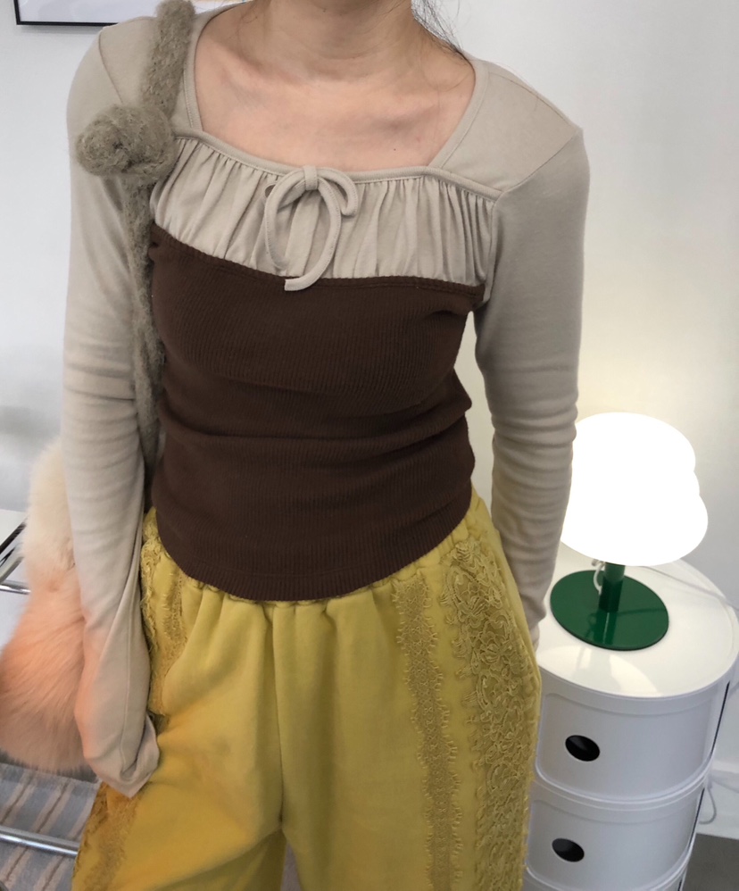 MELTED-P東大門㊣實拍女士新款時尚休閑熱賣人氣25秋冬長袖T恤MELTED-P長袖T恤