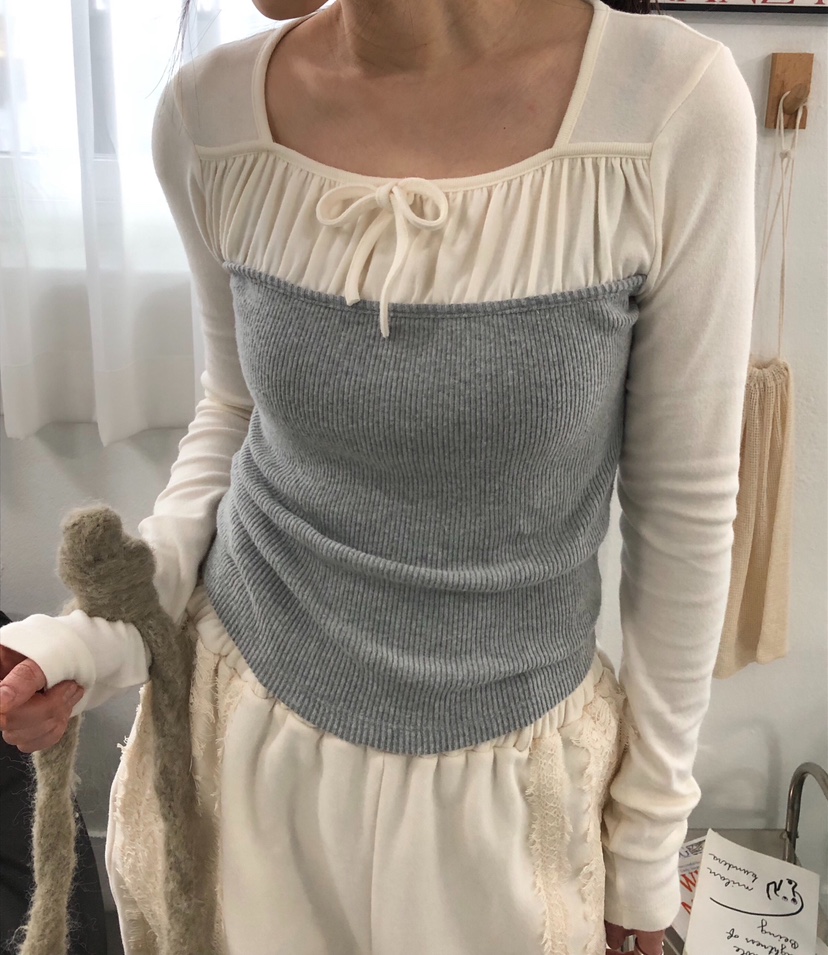 MELTED-P東大門㊣實拍女士新款時尚休閑熱賣人氣25秋冬長袖T恤MELTED-P長袖T恤