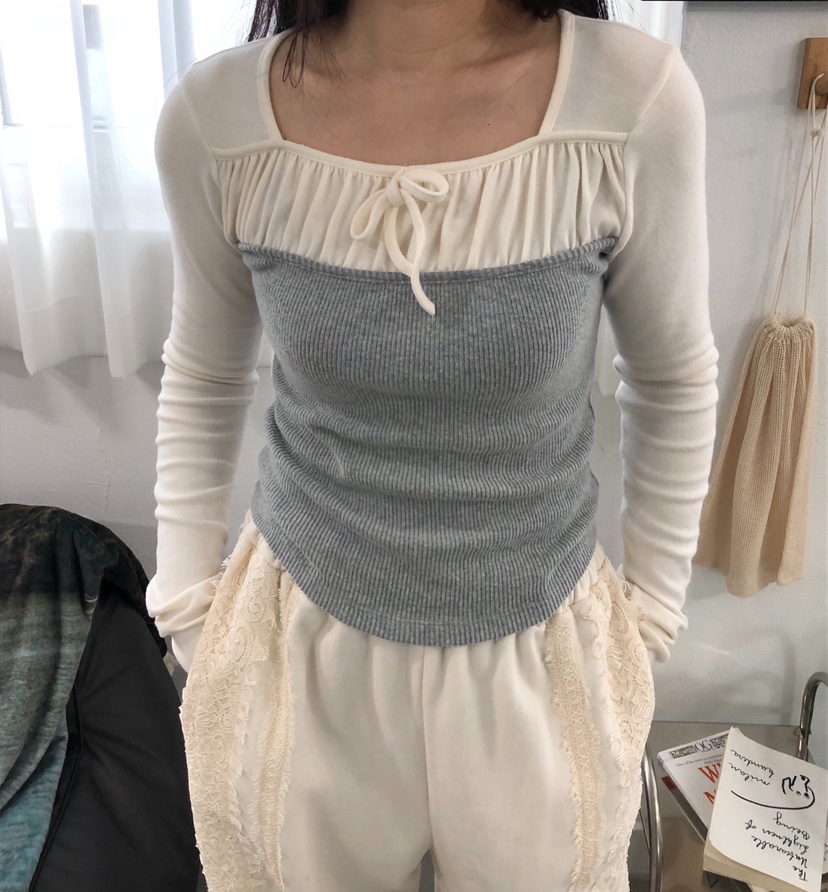 MELTED-P東大門㊣實拍女士新款時尚休閑熱賣人氣25秋冬長袖T恤MELTED-P長袖T恤