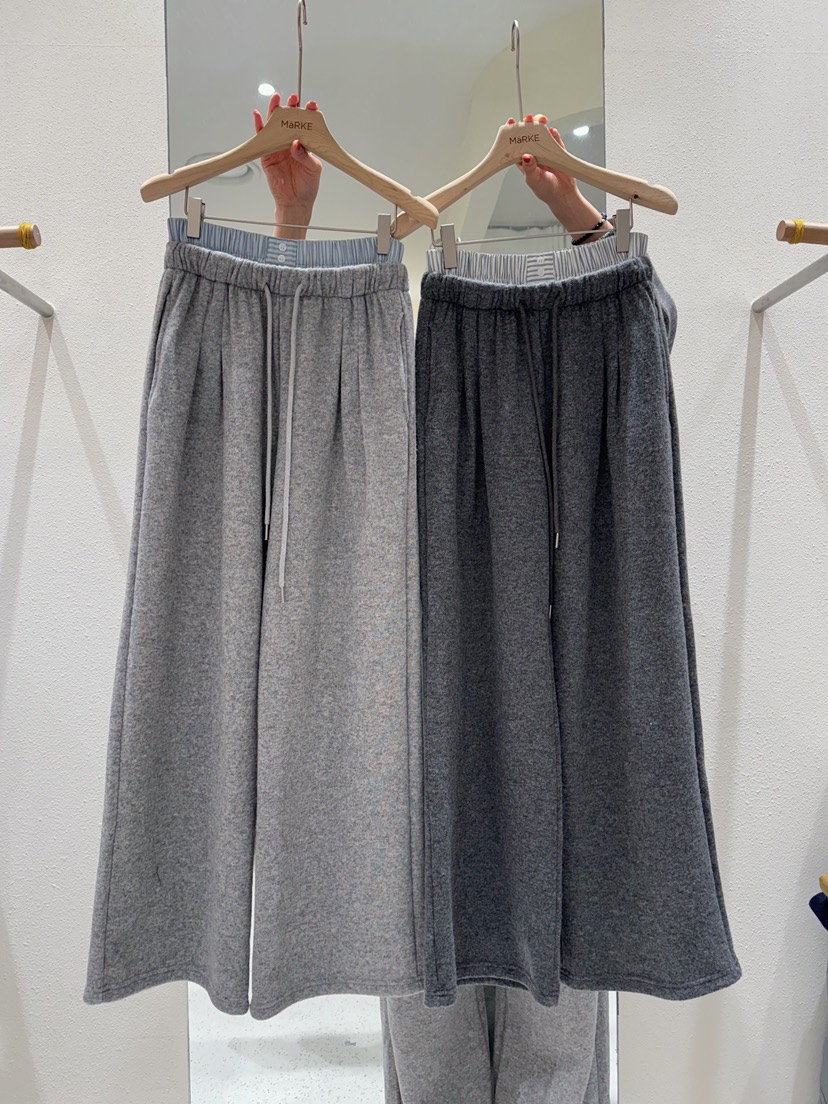 MARKE-P韓國直郵㊣女士新款職業時尚休閑25秋冬休閑褲羊毛條紋MARKE-P休閑褲