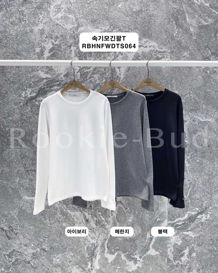 ROOKIE BUD東大門㊣代購女裝新品休閑時尚熱賣推薦長袖T恤ROOKIE BUD-L長袖T恤