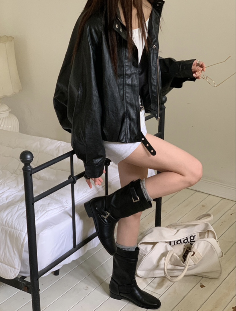 OPPA東大門㊣代購女裝新品時尚人氣職業熱賣推薦25秋冬靴子OPPA靴子圖色1