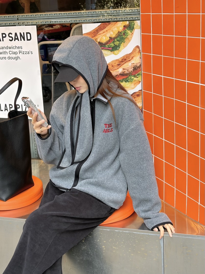 THE ABLE韓國直郵㊣女士新品推薦25秋冬休閑帽子連帽衫保暖THE ABLE/TA帽子