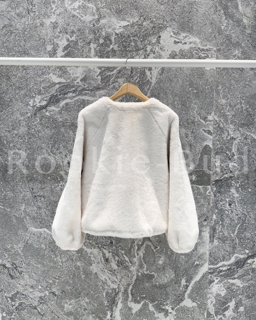 ROOKIE BUD東大門㊣代購女裝新款25秋冬熱賣推薦短款大衣皮草ROOKIE BUD-L短款大衣