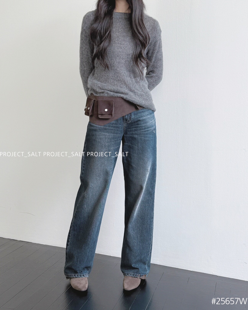 PROJECT SALT韓國直郵㊣女裝新款熱賣牛仔褲PROJECTSALT牛仔褲